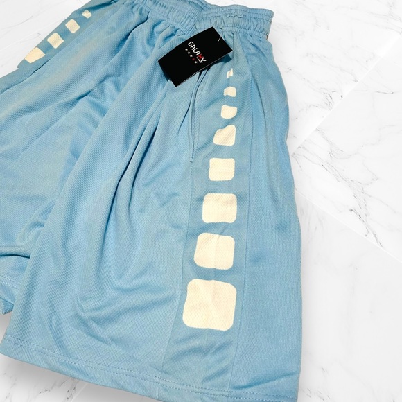 Women's Shorts XL Loose Moisture Wicking Performance Mesh Blue Black Silver - Picture 3 of 9